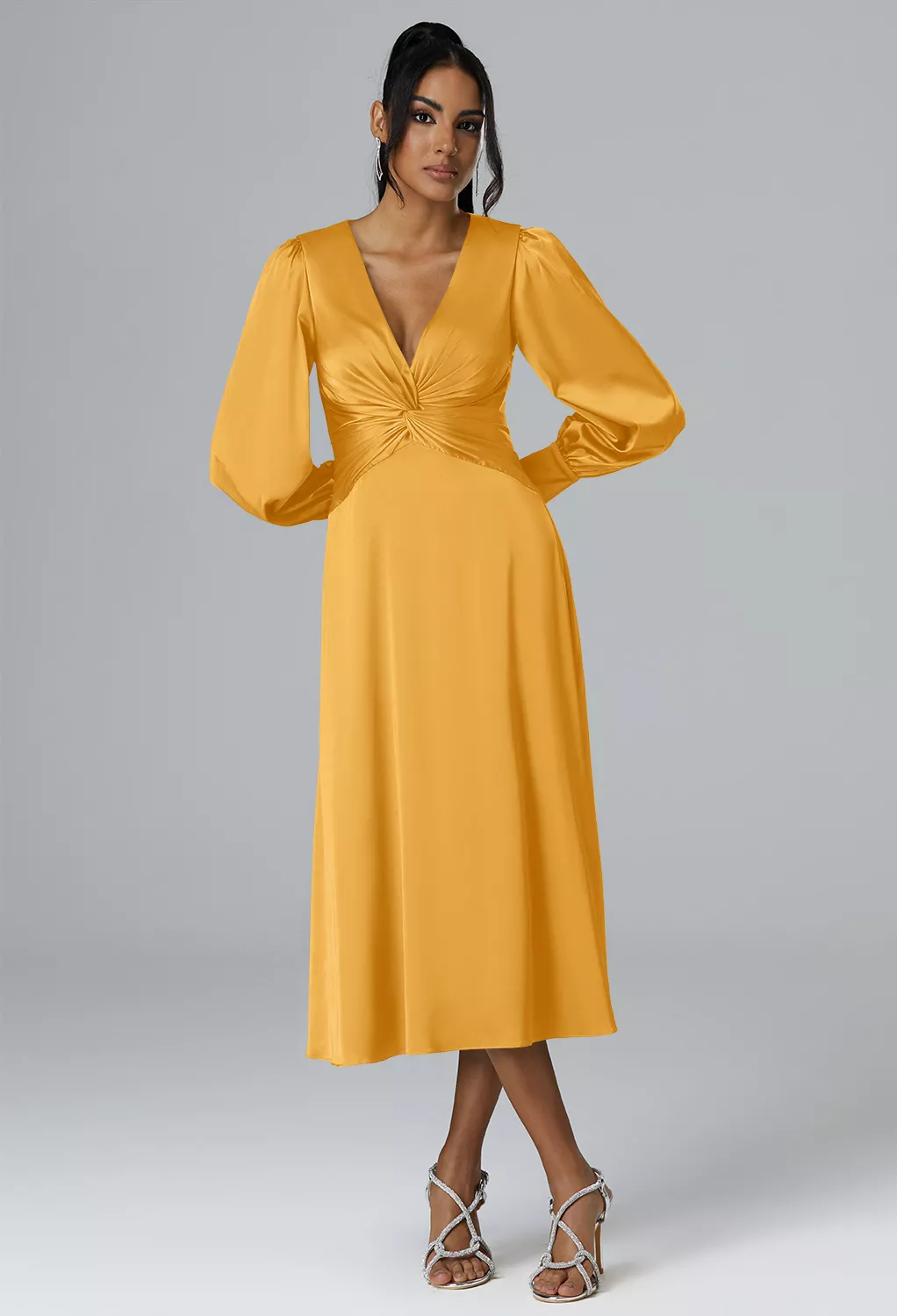 AW Sibylla Mango  Fall Wedding Guest Dresses